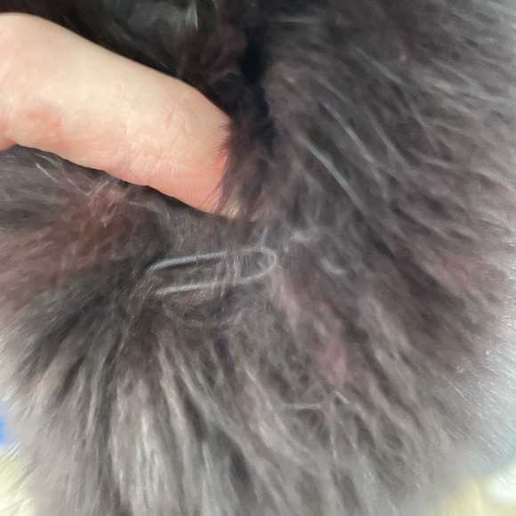 Vintage Black Leather and Fur Coat - Picture 7 of 10